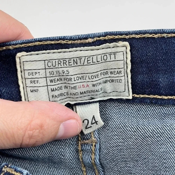 Current Elliott The Highwaist Stiletto Skinny Jeans inLove Founs - Picture 4 of 9